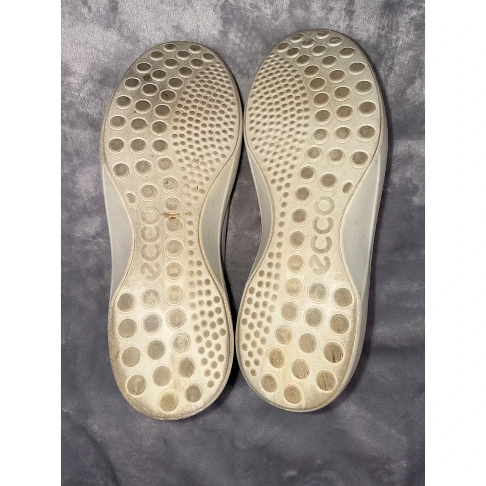 ECCO Danish Design Womens Grey Textile Slip On Wedge Platform Sneakers Size 39